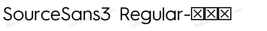 SourceSans3 Regular字体转换